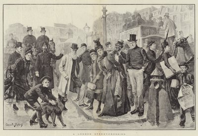 Bir Londra Sokak Geçişi by Everard Hopkins