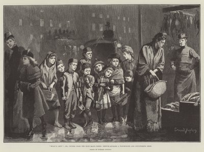 Ne kaldı; veya, Zengin Adamın Masasından Kırıntılar, Bir Balıkçı ve Tavukçu Dükkanının Dışında Eskiz by Everard Hopkins