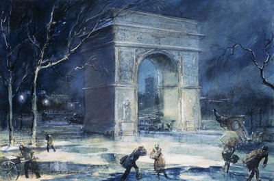 The Arch, Washington Meydanı by Everett Shinn