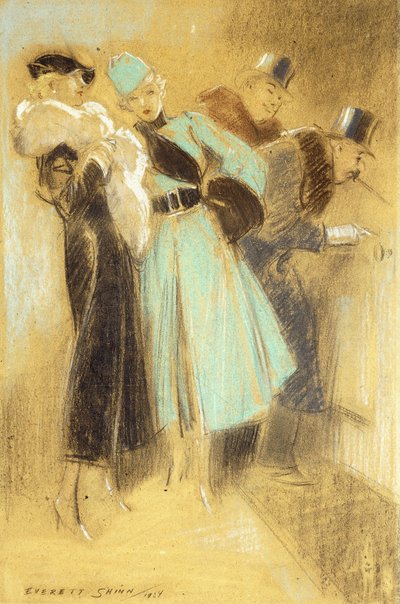En Kötü Durumda Onun Gravürlerine Bakacağız by Everett Shinn