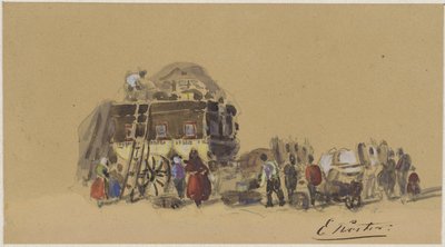 Seyahat arabasını şarj etme by Everhardus Koster