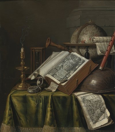 Vanitas natürmort by Evert Collier