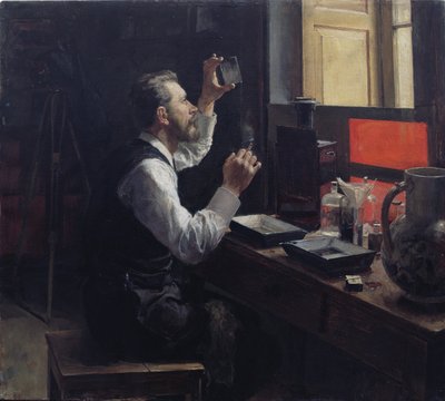 Amatör Fotoğrafçı (tuval üzerine yağlı boya) by Evgeniy Iosipovich Bukovetsky