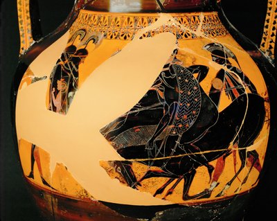 Savaş sahnesi. Siyah figürlü amfora, 10-03-03/48 ile aynı ... by Exekias Exekias