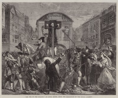 Kraliyet Akademisi Sergisinden Pillory'deki De Foe by Eyre Crowe