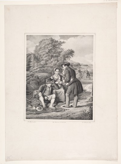 Köylü kızıyla şakalaşan by F.C. Kiærskou