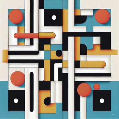 Minimalist ve postmodern iç tasarım tarzında kanvas duvar dekorasyonu by F. Abderrahim