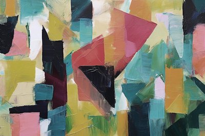 Minimalist geometrik soyut yağlı boya tablo, online kanvas baskılar by F. Abderrahim