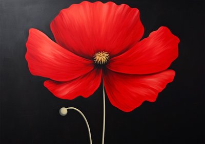 Kırmızı Hibiskus çiçeği, çiçekli duvar dekorasyonu, kanvas tablo baskıları online by F. Abderrahim