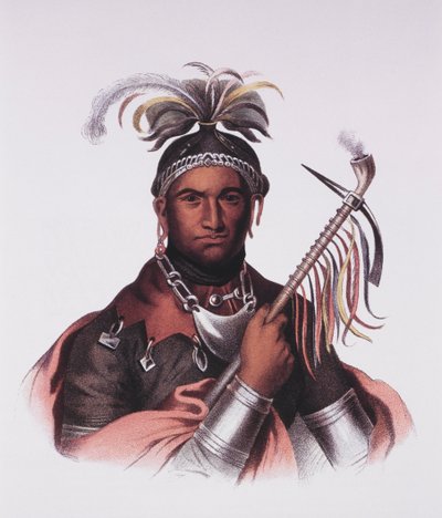 John Abeel Cornplanter Amerikan Yerlisi (taş baskı) by F. Bartoli