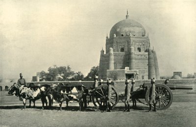 Ağır Batarya 40-pr ile Hint Garnizon Topçu. M.L. Ekipman - Matkap Siparişi Haki, 1901. by F. Bremner