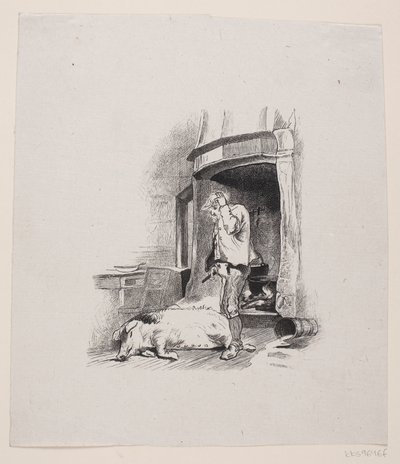 "Evle ilgilenmesi gereken adam" için illüstrasyon by F. Hendriksen