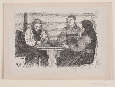 "Stabursnøgelen i Rokkehovedet" için illüstrasyon by F. Hendriksen