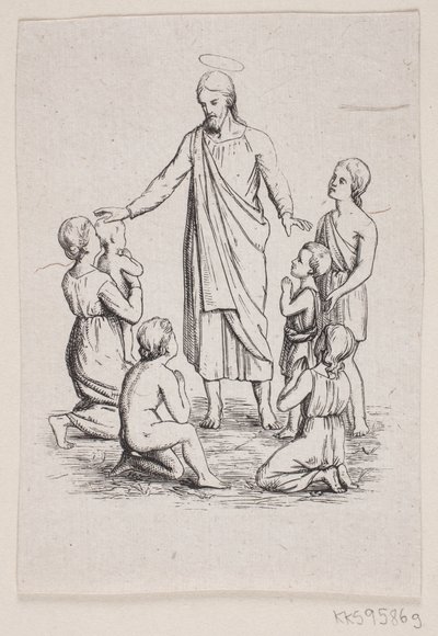 İsa ve küçük çocuklar by F. Hendriksen