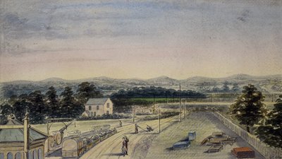 Crowhurst'e bakan Surrey, Lingfield, tren istasyonundaki köprüden görünüm by F. J. P.