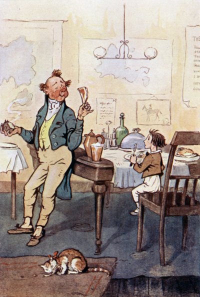 David Copperfield için çizim (renkli taş) by F. M. B. Blaikie