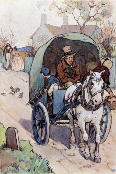 David Copperfield için çizim (renkli taş) by F. M. B. Blaikie