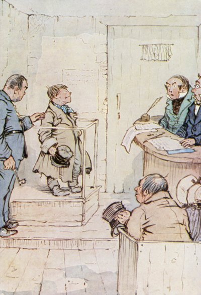 Oliver Twist için çizim (renkli taş) by F. M. B. Blaikie