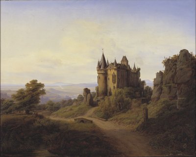 Eifel Nehri üzerindeki Büresheim Kalesi by F. Sødring