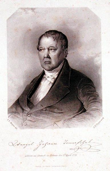 Albert Henry Payne (1812-1902) tarafından oyulmuş Wenzel Johann Tomaschek (1774-1850) portresi (gravür) by F. T. (after) Mayer