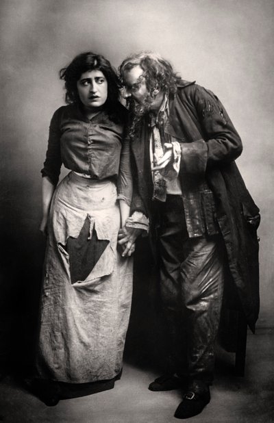 Constance Collier 1878-1955 ve Herbert Beerbohm Tree 1853-1917, İngiliz oyuncular, 1906. by F. W. Burford