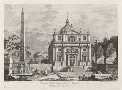 SS Kilisesi Prospektüsü. kurtarıcı by Fabio Berardi after Canaletto