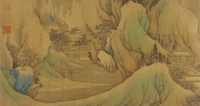 Karlı Eteklerde Şafakta Yolculuk, Qing hanedanı, 17. yüzyıl. by Fan Qi