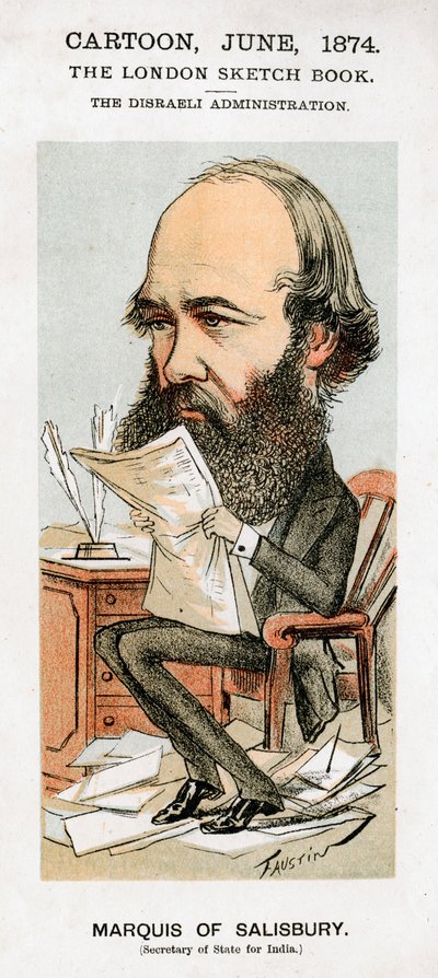 Robert Arthur Talbot Gascoyne-Cecil, 3. Salisbury Markisi, İngiliz politikacı, 1874. by Faustin