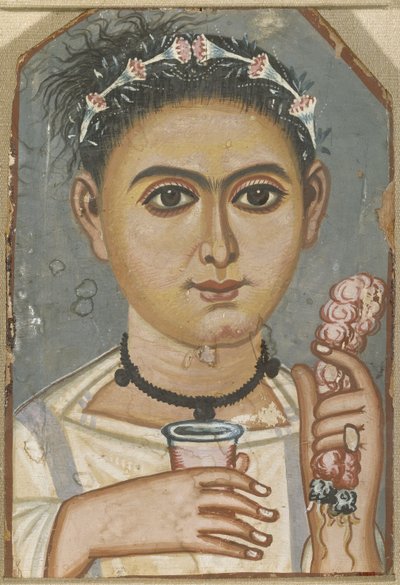 Saçında Çiçek Çelenk Olan Çocuk, yaklaşık 200-230 by Fayum mummy portraits