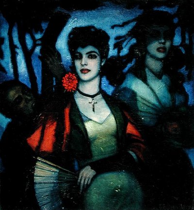 Kırmızı Karanfiller (tuval üzerine yağlı boya) by Federico Armando Beltran Masses