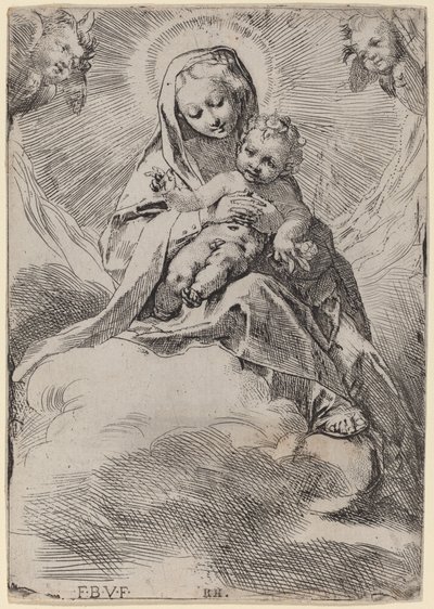 Bulutlardaki Madonna by Federico Barocci
