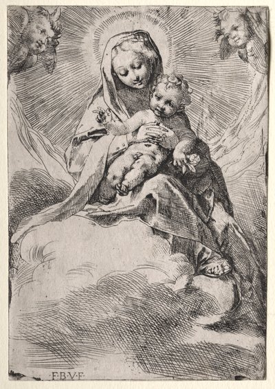 Bulutlardaki Madonna by Federico Barocci