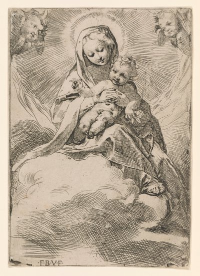 Bulutlardaki Bakire ve Çocuk by Federico Barocci