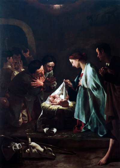 Çobanların hayranlığı Federico Bencovich (1677-1753), pano üzerine yağlı boya, 233x166 cm, detay by Federico Bencovich