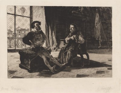 Cesare Borgia ve Machiavelli by Federico Faruffini