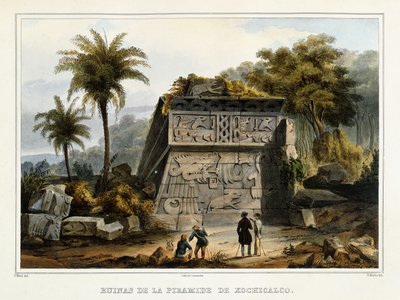 Xochicalco Piramidinin Harabeleri, 1839? by Federico Mialhe