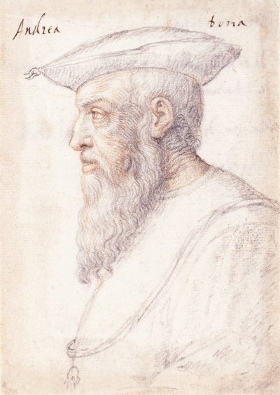 Soldaki profilde Andrea Doria