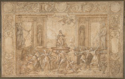 Bahar Alegorisi için Çalışma, 1579. by Federico Zuccaro
