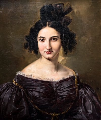 Bir kadın portresi, 1840 öncesi (tuval üzerine yağlıboya) by Federico de Madrazo y Kuntz