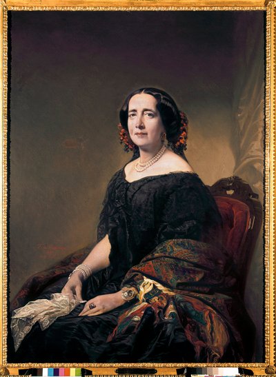 Harflerin Kübalı kadının portresi Gertrudis Gomez de Avellaneda by Federico de Madrazo y Kuntz