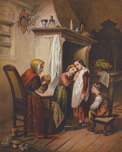 Büyükannenin Hikayesi (renkli taş baskı) by Federigo Buzzi