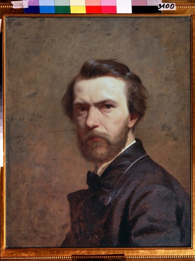 ""Otoportre"" Peinture de Feodor Andreyevich Bronnikov (1827-1902) 1860-1870 Dim. 61x48 cm Devlet Tretyakov Galerisi Moscou by Fedor Andreevich Bronnikov
