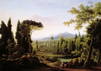 Hadrian'ın Roma yakınlarındaki villasının görünümü by Fedor Mikhailovich Matveev