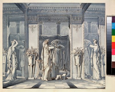 Duşenka aynada kendine hayran hayran bakıyor (aşk tanrısı ve ruhun hikayesi) by Fedor Petrovich Tolstoy