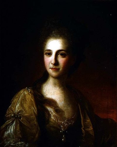 Meçhul Bir Kadının Portresi, 1770 civarı (tuval üzerine yağlı boya) by Fedor Stepanovich Rokotov