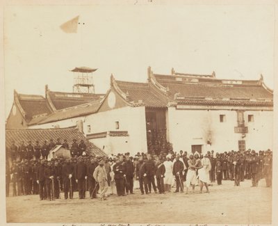Yerli Piyade 2. Belooch Alayı, Bombay, Ning Po Joss-House, Çin, 1860 by Felice Beato