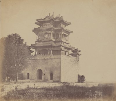 İmparatorluk Yaz Sarayı Yuen Min Yuen, Pekin, Yakılmadan Önce, 18 Ekim 1860 by Felice Beato