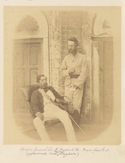 Tümgeneral Sir R. Napier, KCB ve Binbaşı Greatherd by Felice Beato