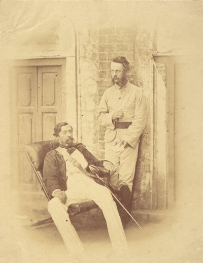 Tümgeneral Sir Robert Napier ve Yarbay William Wilberforce Harris Greathed, Bengal by Felice Beato