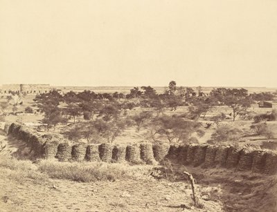 Mount Picquet, Mesafe Metcalfe Evi ve Ahırları ile by Felice Beato